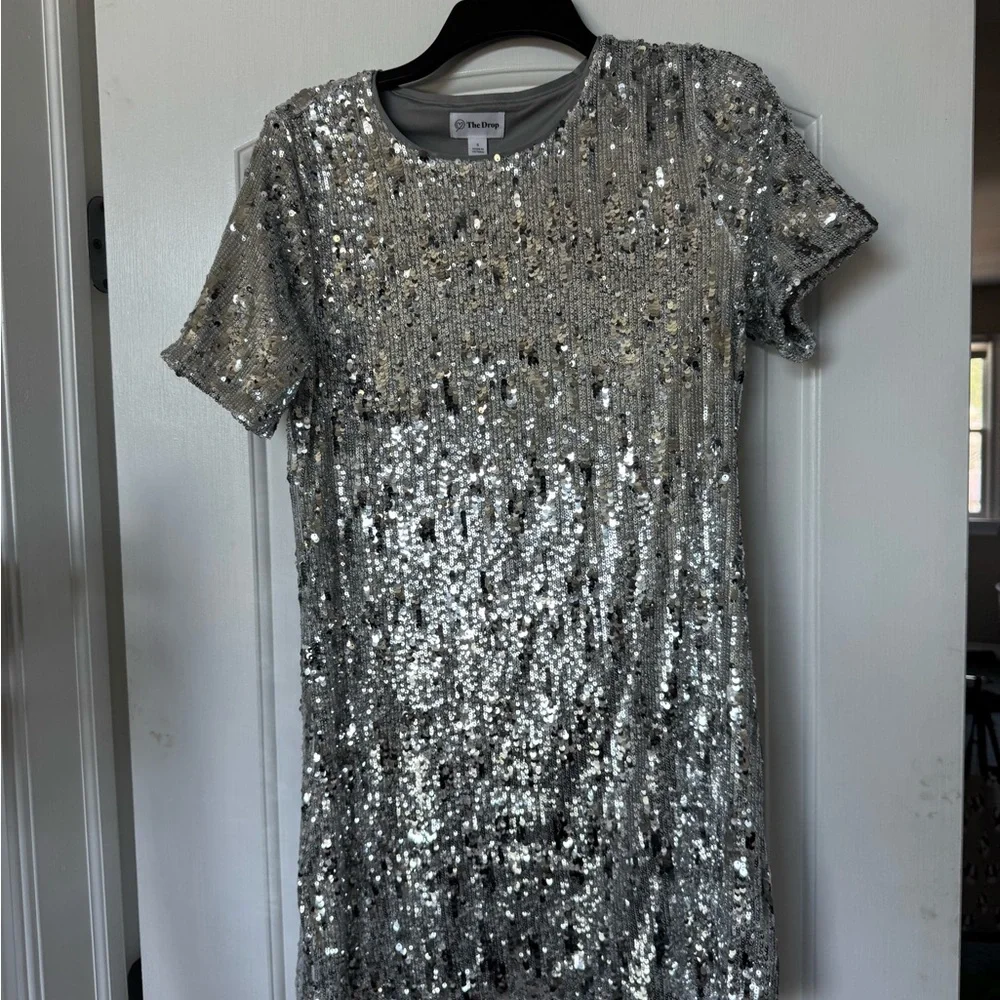 Silver Sequin Mini Dress - Picture 4 of 5